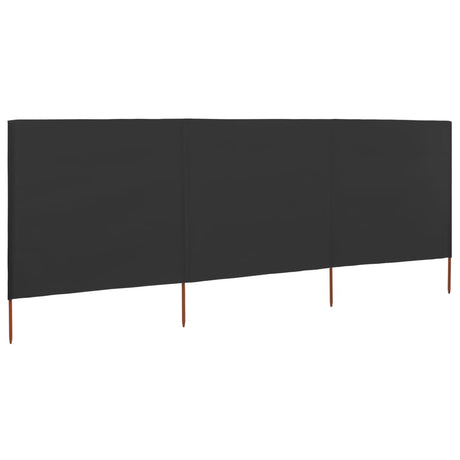 Vidaxl windscherm 3-panelen 400x160 cm stof antraciet
