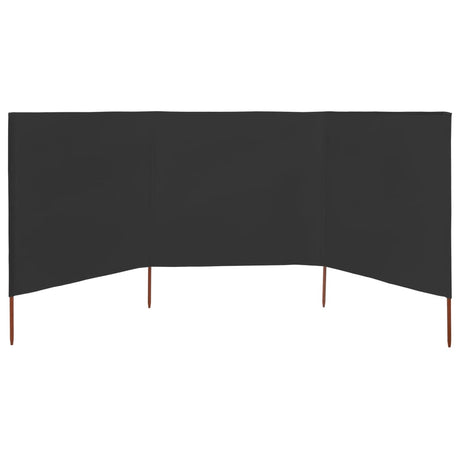 Vidaxl windscherm 3-panelen 400x160 cm stof antraciet