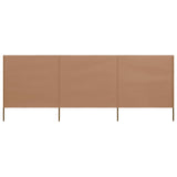 Pare-brise Vidaxl 3 panneaux 400x160 cm tissu taupe