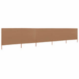 Vidaxl windscherm 5-panelen 600x80 cm stof taupe
