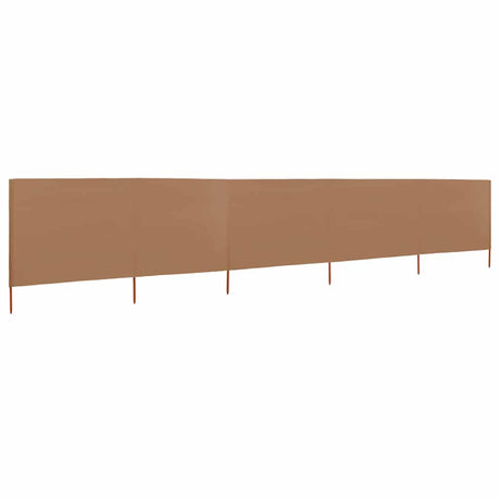 Vidaxl windscherm 5-panelen 600x80 cm stof taupe