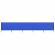 Vidaxl windscherm 5-panelen 600x80 cm stof azuurblauw