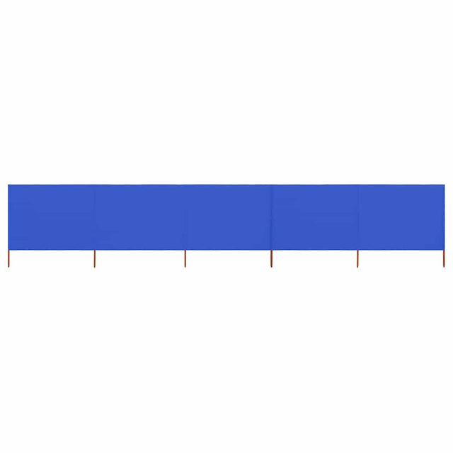 Vidaxl windscherm 5-panelen 600x80 cm stof azuurblauw
