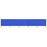 Vidaxl windscherm 5-panelen 600x80 cm stof azuurblauw