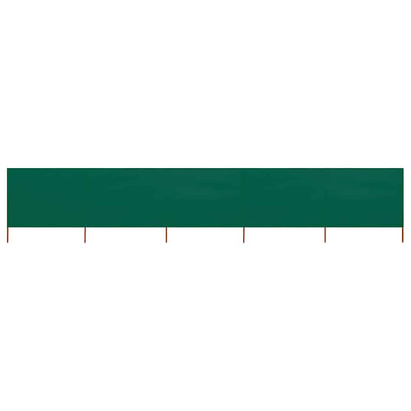 Vidaxl windscherm 5-panelen 600x120 cm stof groen