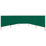 Pare-brise Vidaxl 5 panneaux 600x120 cm tissu vert