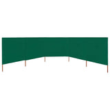 Vidaxl windscherm 5-panelen 600x120 cm stof groen