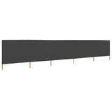 Pare-brise Vidaxl 5 panneaux 600x120 cm Tissu anthracite