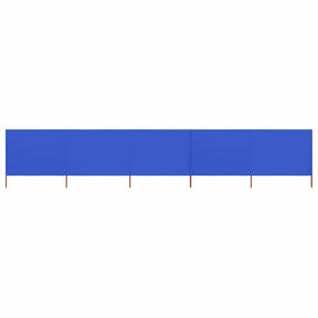 Vidaxl windscherm 5-panelen 600x120 cm stof azuurblauw