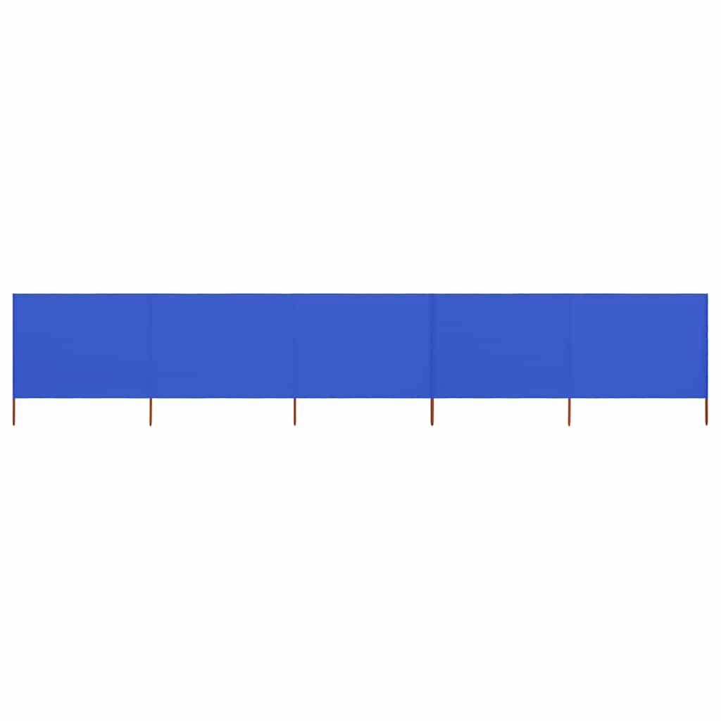 Vidaxl windscherm 5-panelen 600x120 cm stof azuurblauw