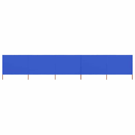 Vidaxl windscherm 5-panelen 600x120 cm stof azuurblauw