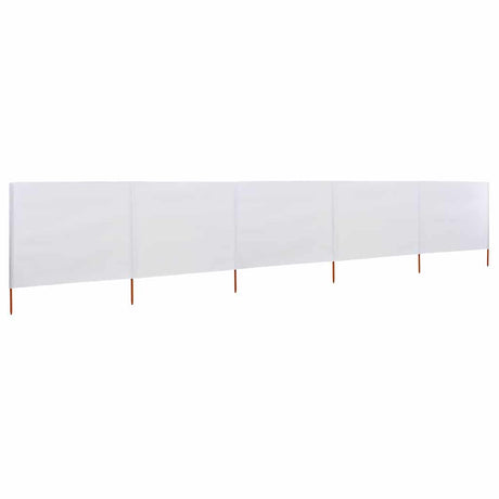 Vidaxl windscherm 5-panelen 600x160 cm stof zandwit