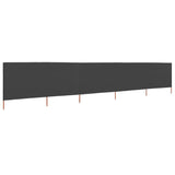 Pare-brise Vidaxl 5 panneaux 600x160 cm Tissu anthracite