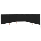Vidaxl windscherm 5-panelen 600x160 cm stof zwart