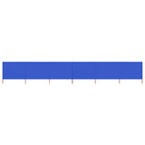 Vidaxl windscherm 6-panelen 800x80 cm stof azuurblauw