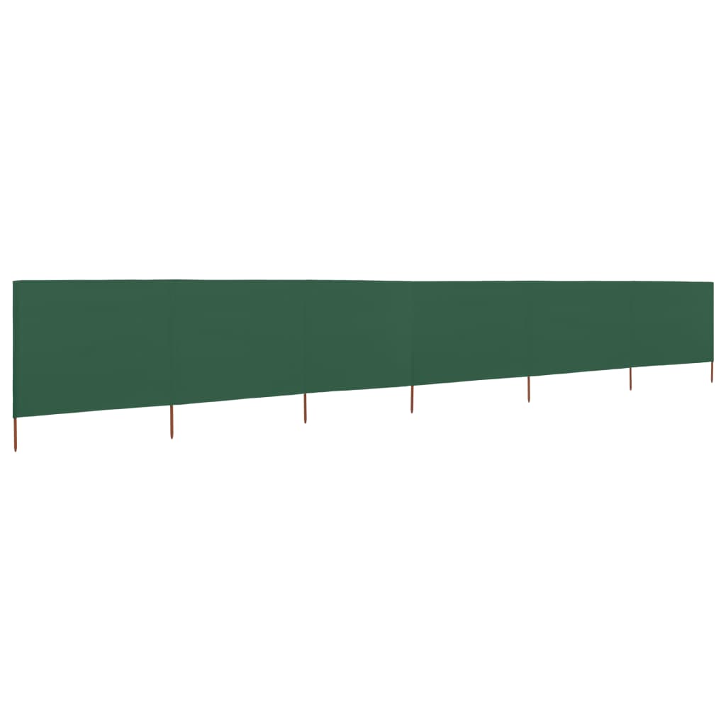 VidaXL Windshield 6 panels 800x120 cm Fabric green