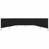 Vidaxl windscherm 6-panelen 800x120 cm stof zwart