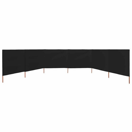 Vidaxl windscherm 6-panelen 800x120 cm stof zwart