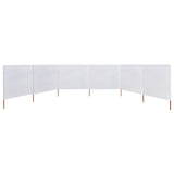 Pare-brise Vidaxl 6 panneaux 800x160 cm Sable de tissu blanc