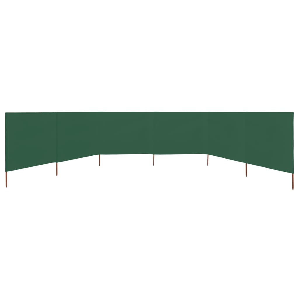 Pare-brise Vidaxl 6 panneaux 800x160 cm Tissu vert