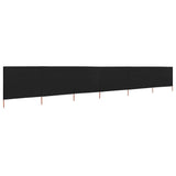 Pare-brise vidaxl 6 panneaux 800x160 cm tissu noir