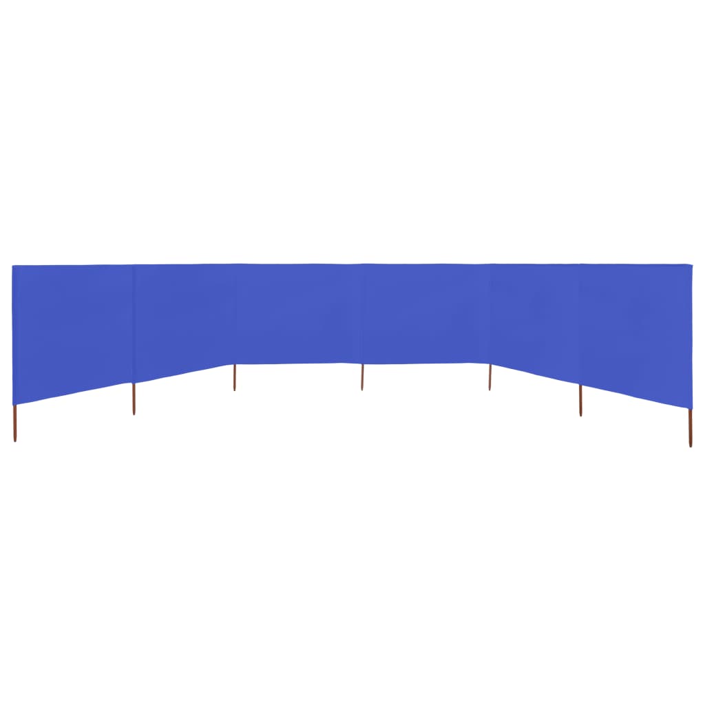 Vidaxl windscherm 6-panelen 800x160 cm stof azuurblauw