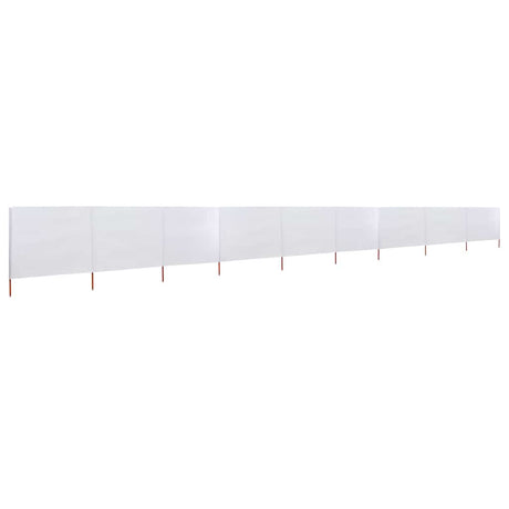 Vidaxl windscherm 9-panelen 1200x120 cm stof zandwit