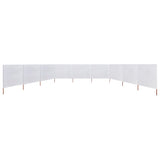 Pare-brise Vidaxl 9 panneaux 1200x120 cm Sable de tissu blanc