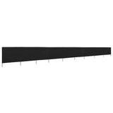 Pare-brise Vidaxl 9 panneaux 1200x120 cm tissu noir