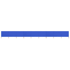 Vidaxl windscherm 9-panelen 1200x120 cm stof azuurblauw