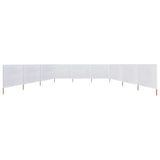 Vidaxl windscherm 9-panelen 1200x160 cm stof zandwit