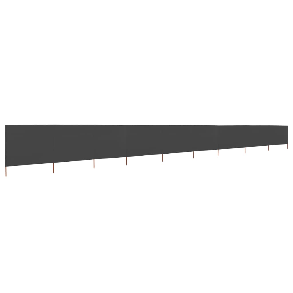 Pare-brise Vidaxl 9 panneaux 1200x160 cm Anthracite