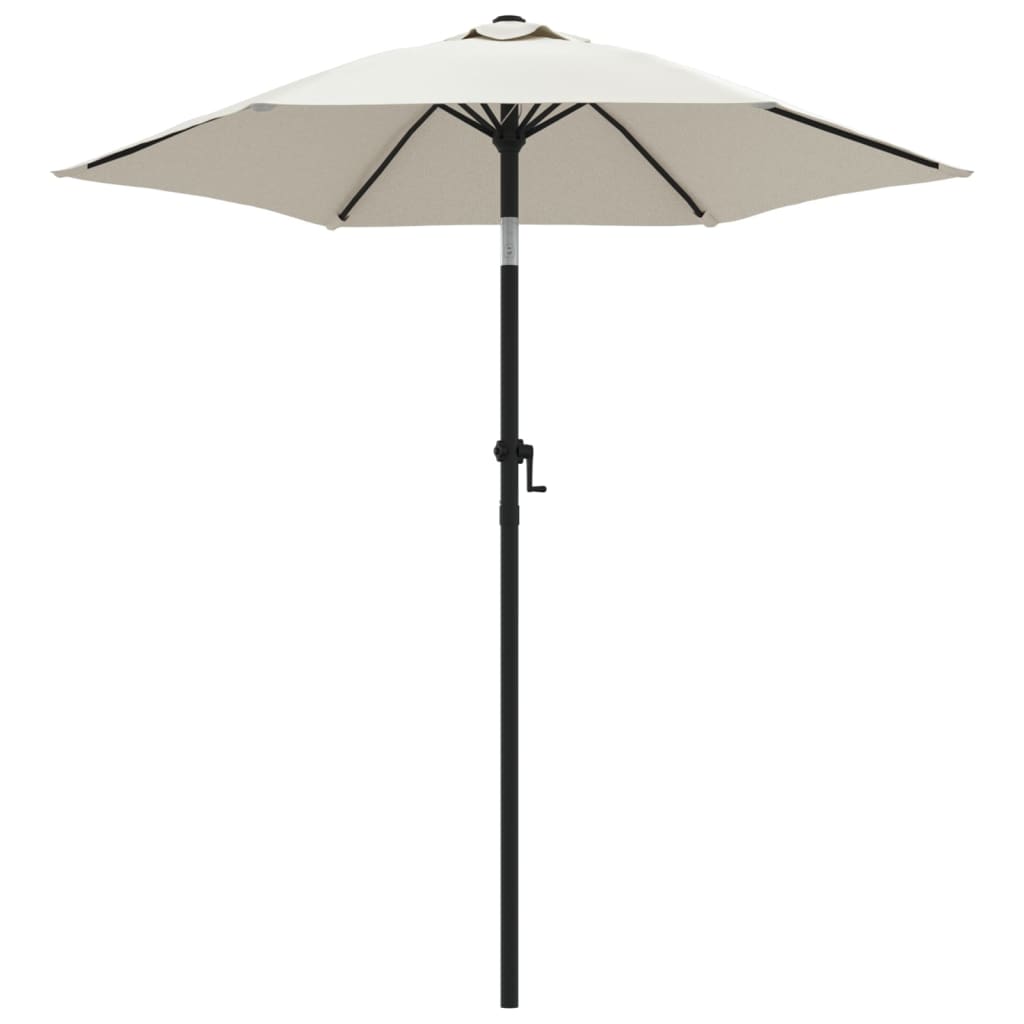 Vidaxl Parasol 200x224 cm Aluminiumsand weiß