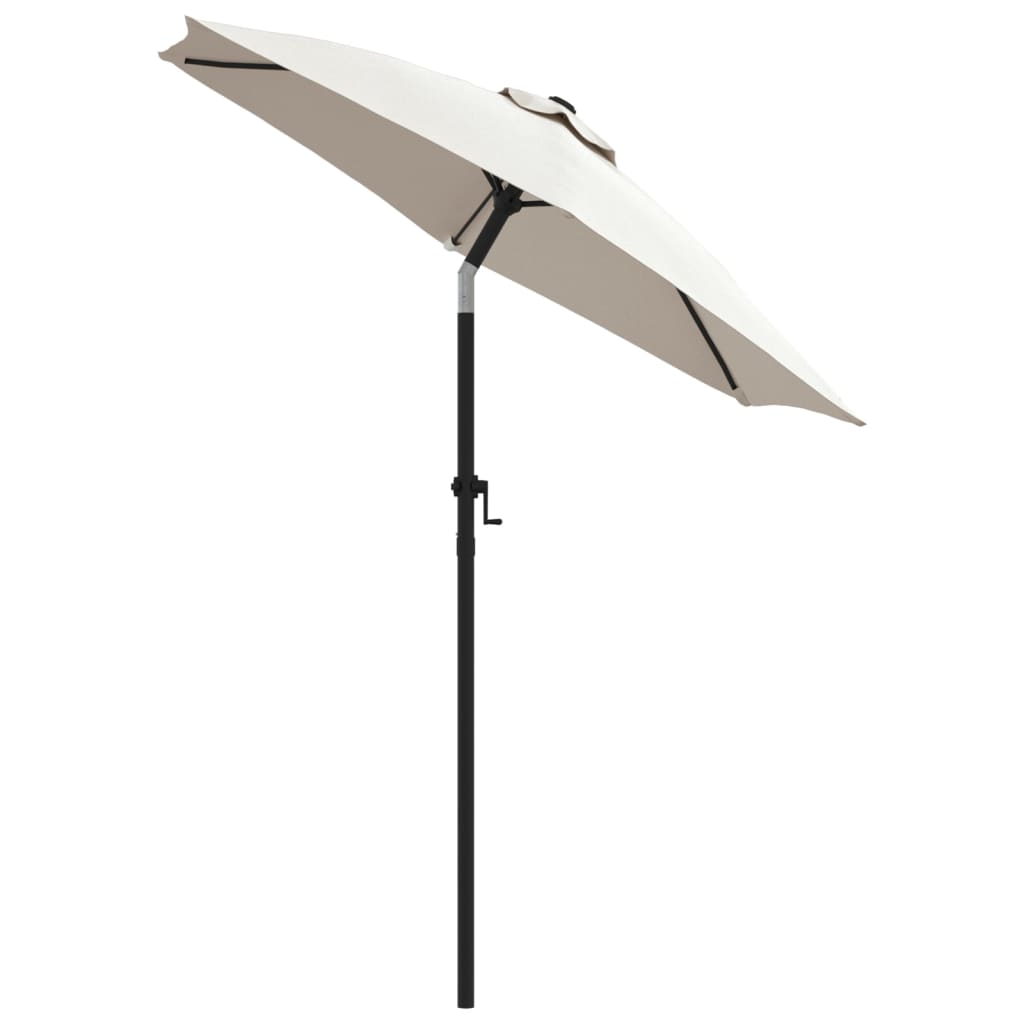 Vidaxl Parasol 200x224 cm aluminijast pesek bela