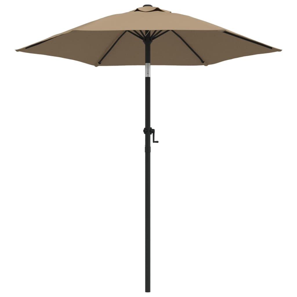 Vidaxl parasol 200x224 cm en aluminium taupe