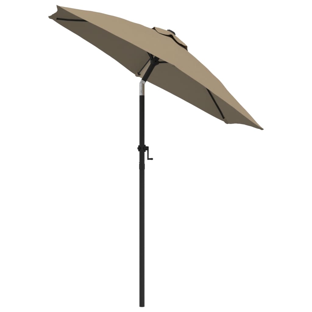 Vidaxl parasol 200x224 cm aluminium taupe