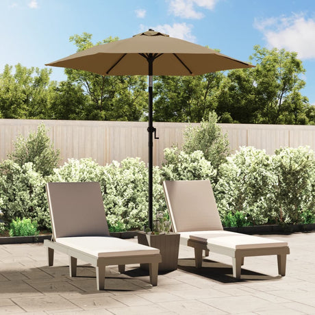 Vidaxl parasol 200x224 cm aluminium taupe
