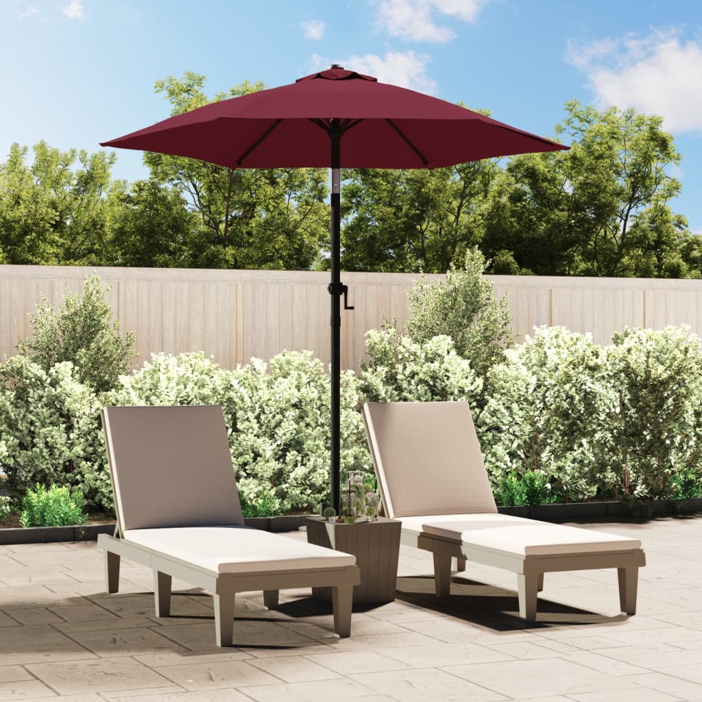 Vidaxl Parasol 200x224 cm Aluminum Bordeaux red