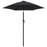 Vidaxl Parasol 200x224 cm in alluminio nero