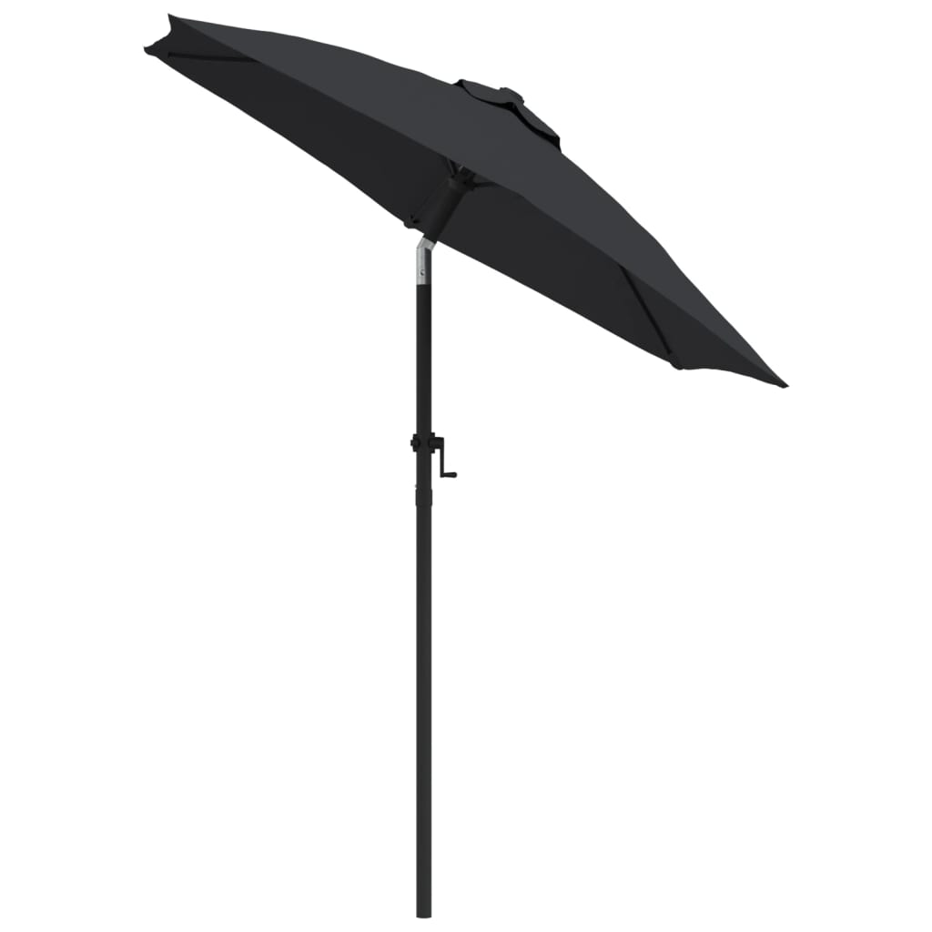 Vidaxl Parasol 200x224 cm in alluminio nero