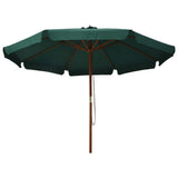 Vidaxl parasol met houten paal 330 cm groen