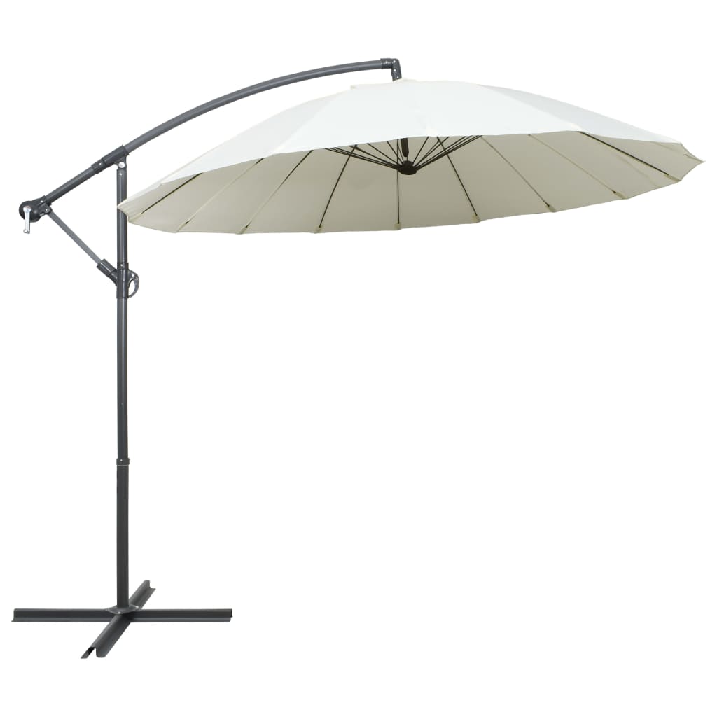 Vidaxl flytande parasol med aluminiumstång 3 m vit