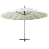 Vidaxl Floating parasol with aluminum pole 3 m white