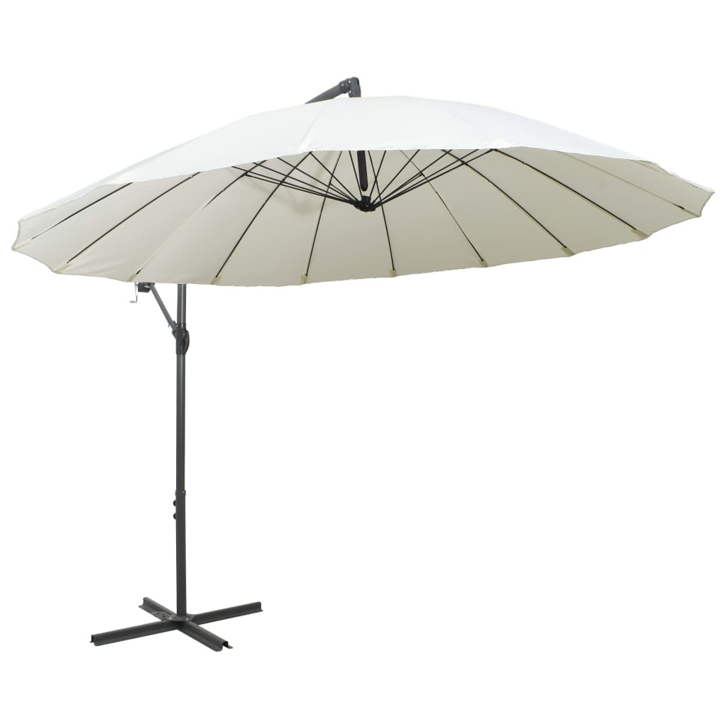 Vidaxl flytende parasol med aluminiumstang 3 m hvit