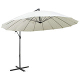 Vidaxl zweefparasol met aluminium paal 3 m wit