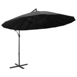 Vidaxl Parasol flottant avec un poteau en aluminium 3 m anthracite