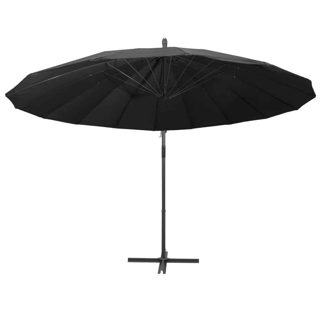 Vidaxl Parasol flottant avec un poteau en aluminium 3 m anthracite