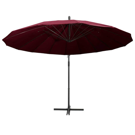 Vidaxl zweefparasol met aluminium paal 3 m bordeauxrood