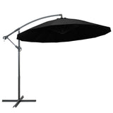 Vidaxl Parasol flottant avec un poteau en aluminium 3 m noir