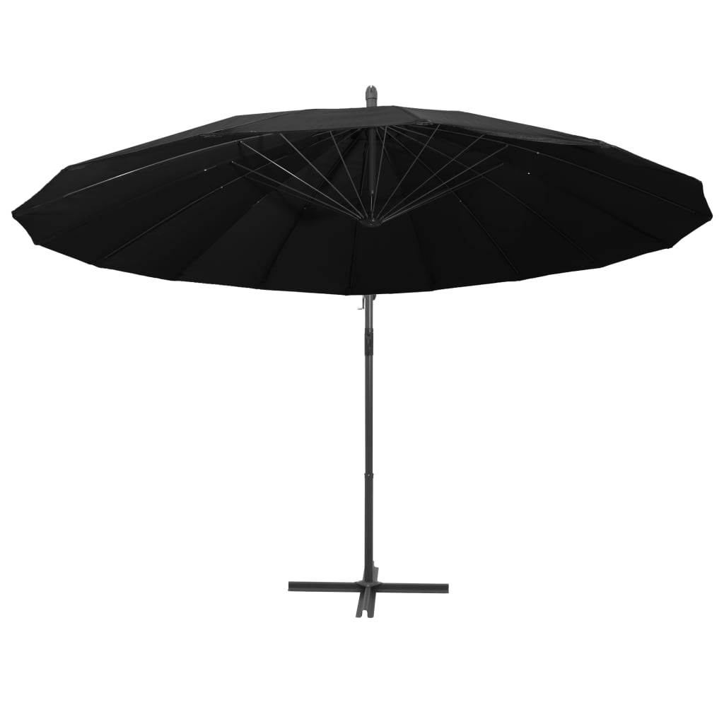 Vidaxl flytende parasol med aluminiumstang 3 m svart